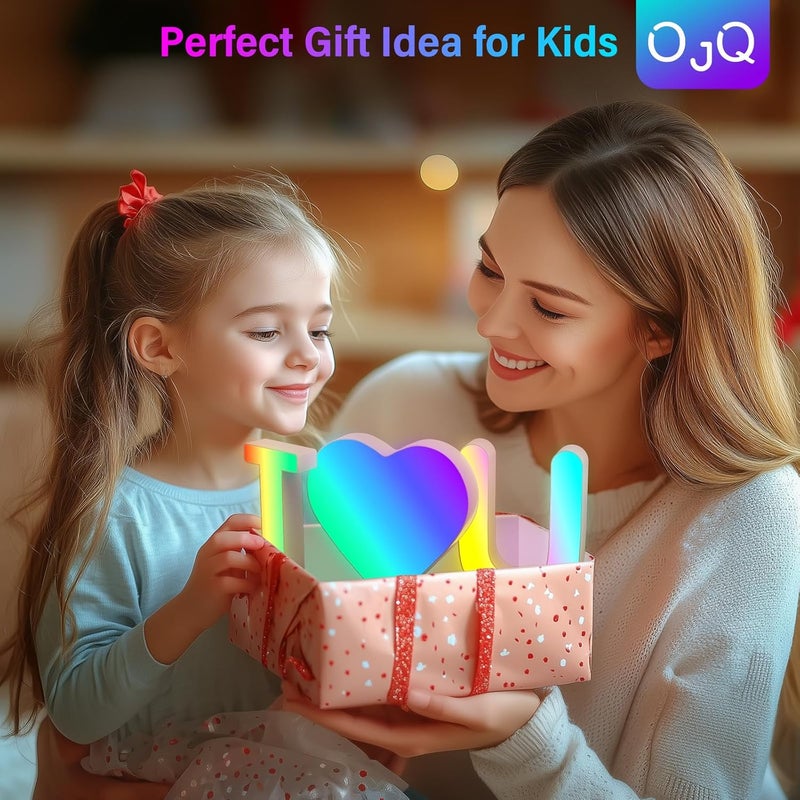 OJQ Light Up Letters LED Letter - Marquee Letters Room Decor Birthday Decorations Music Sync Color Change Colorful - Christmas Birthday Gifts for Girl - Teen Girls Gifts Party Home Wall Decor - Image 2